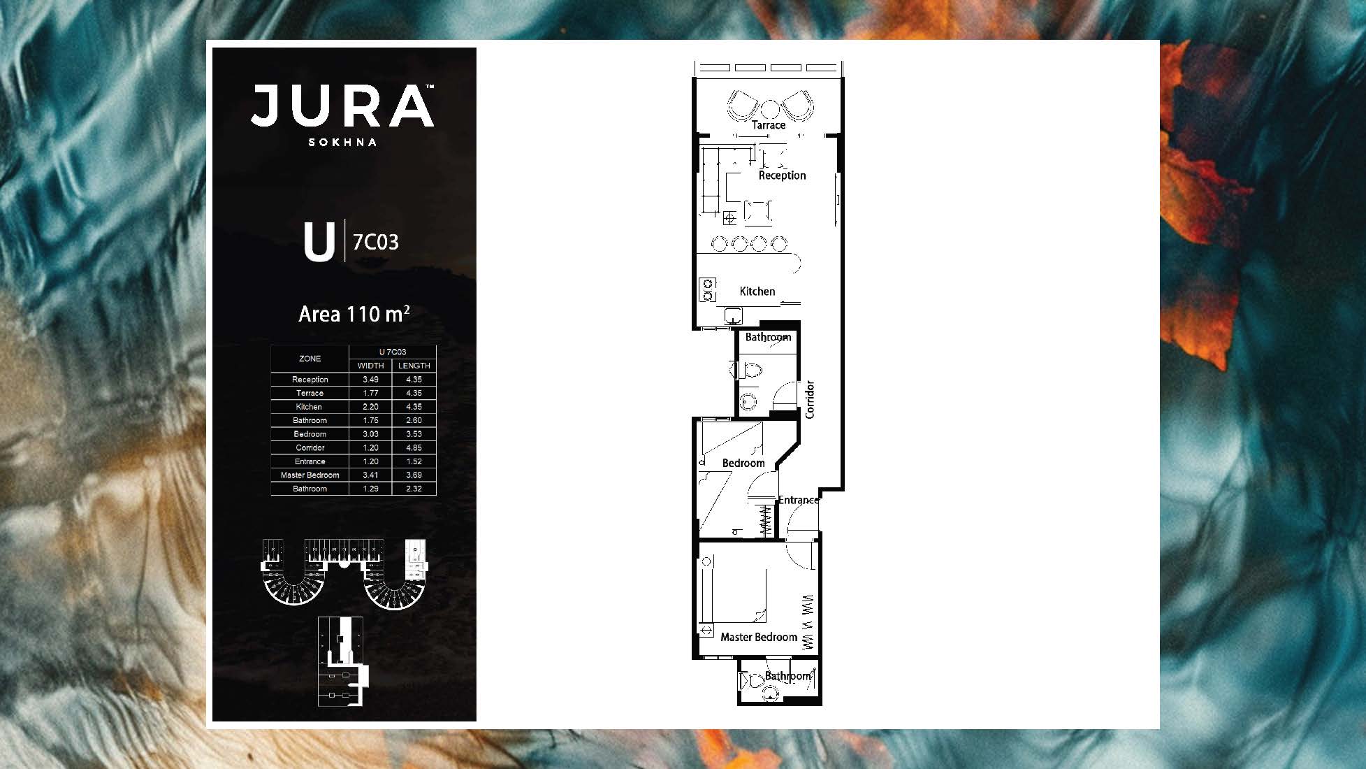 Floor plan for apartment at Jura