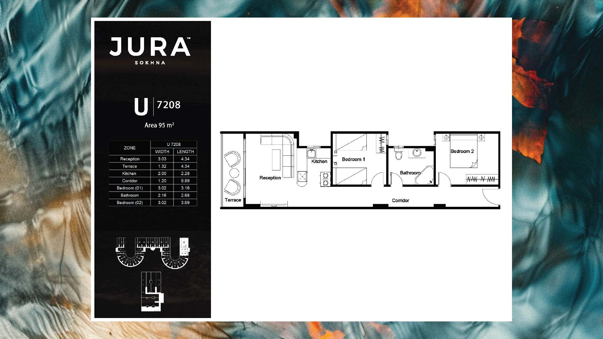 Floor plan for apartment at Jura