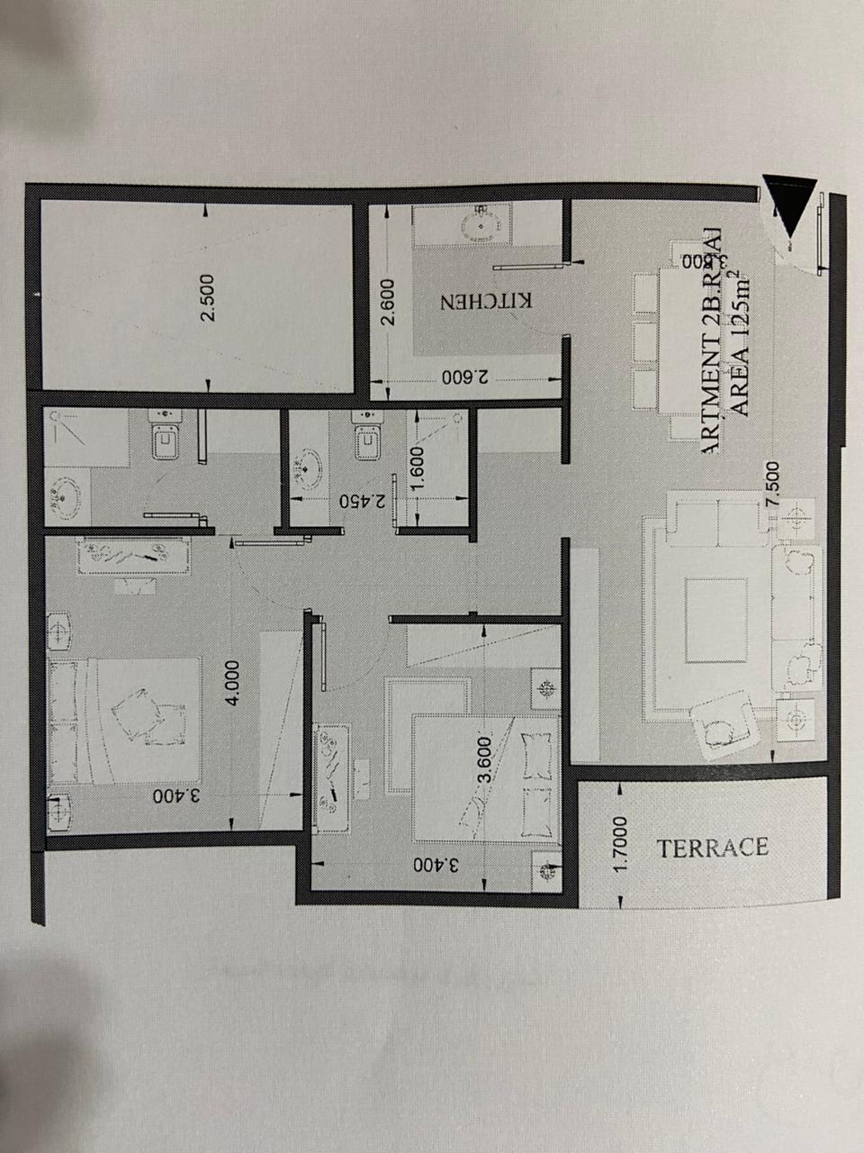 Floor plan for apartment at Peerage Residence