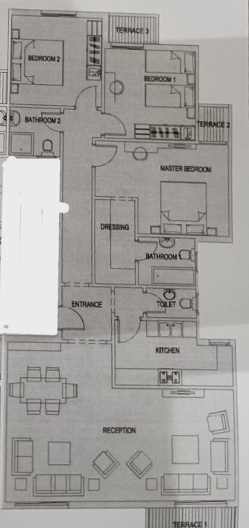 Floor plan for apartment at Sarai