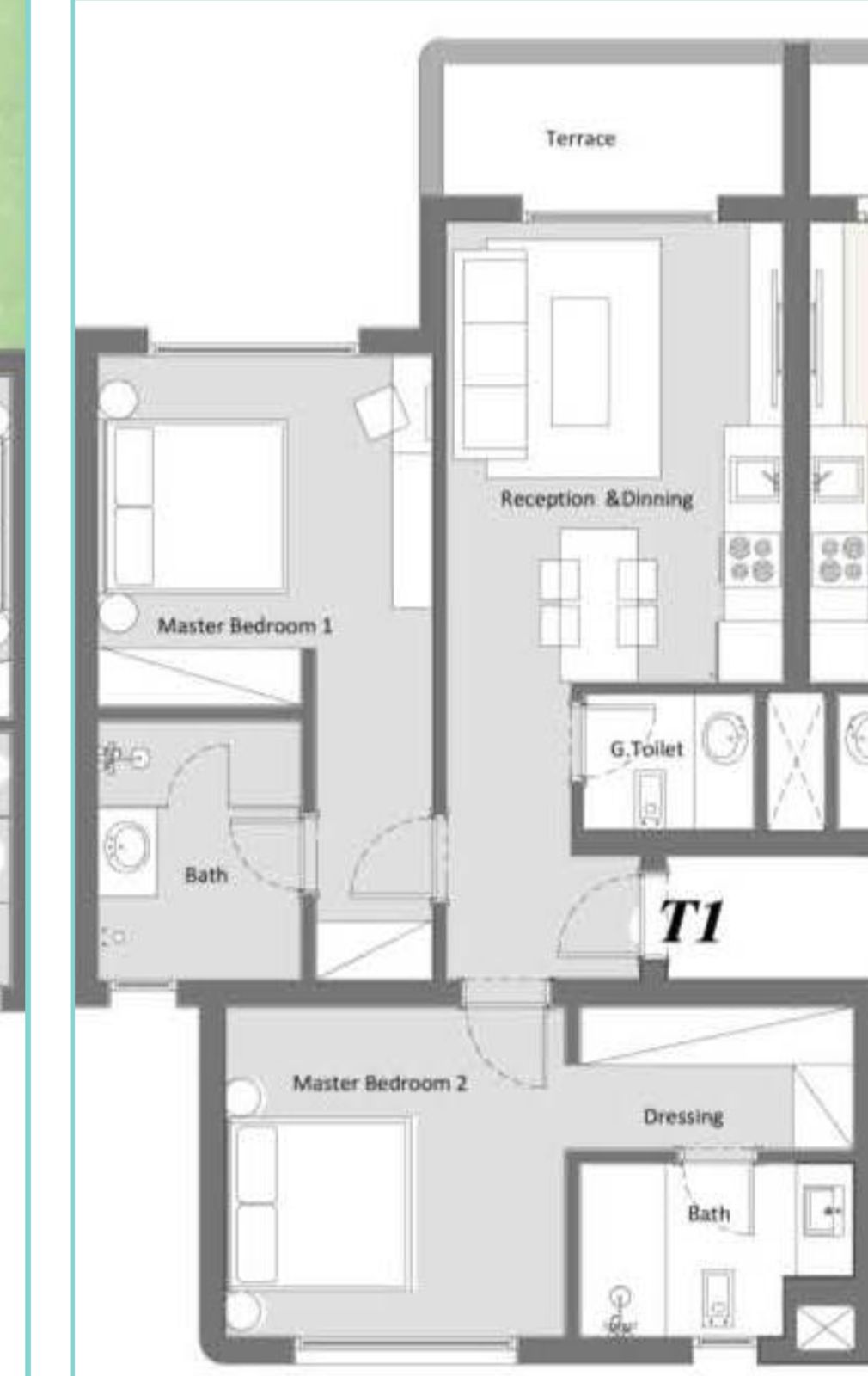 Floor plan for chalet at Hacienda Waters