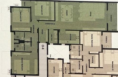 Floor plan for apartment at Naia West