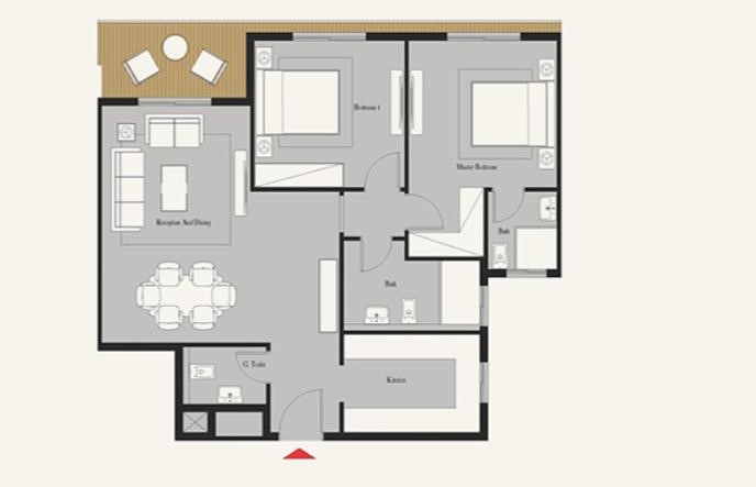 Floor plan for apartment at Nest