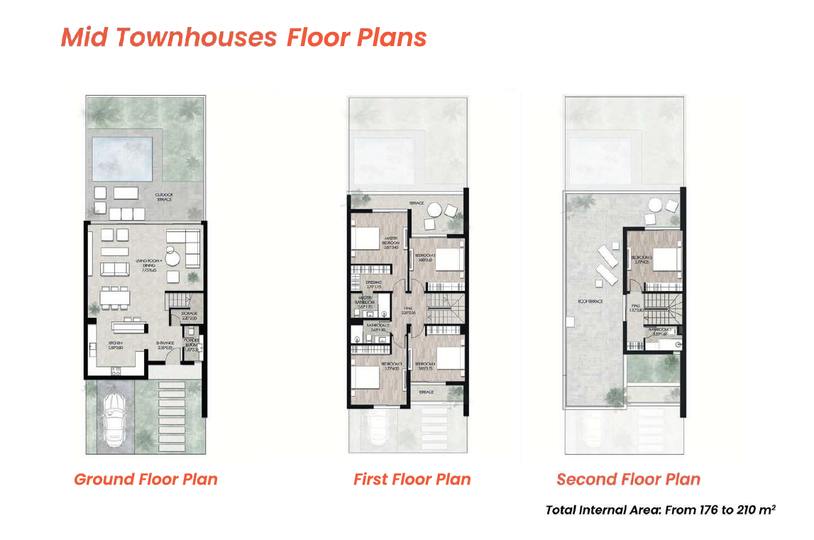 Floor plan for townhouse at Il Bayou