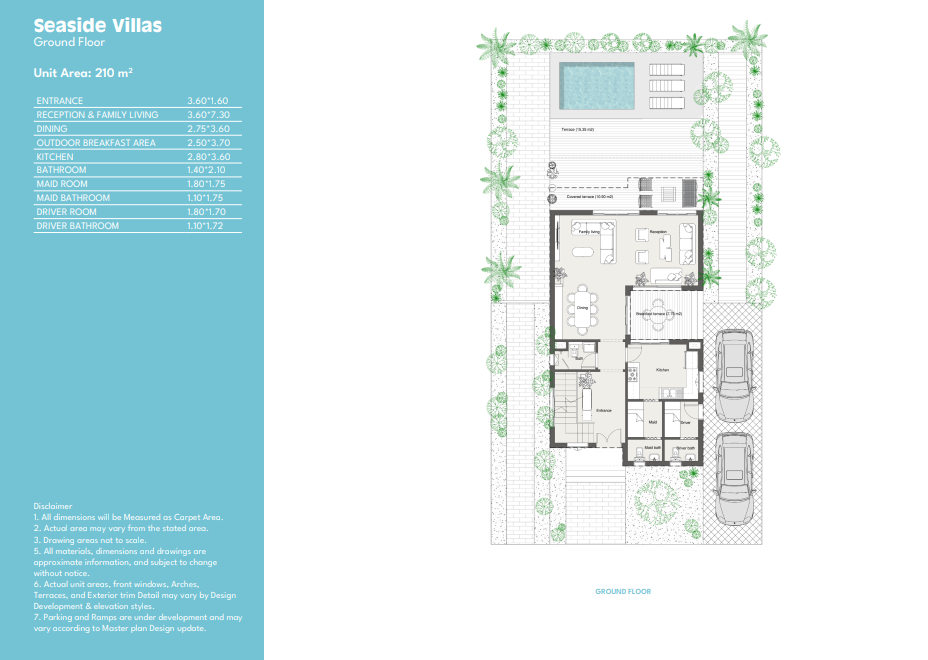 Floor plan for villa at Summer