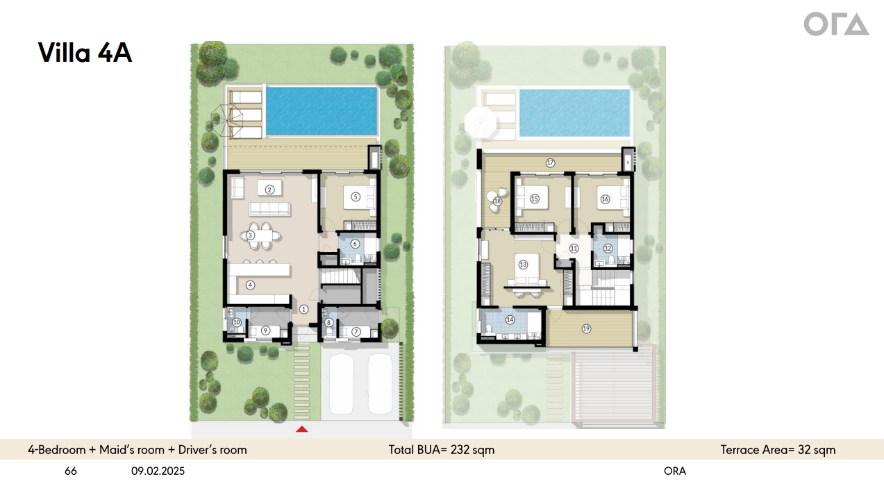 Floor plan for villa at Silversands