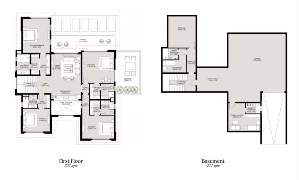 Floor plan for villa at Swanlake Residences