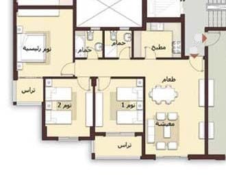 Floor plan for apartment at Madinaty