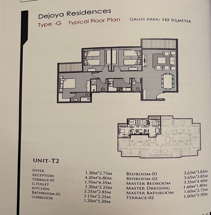 Floor plan for apartment at Dejoya Residence
