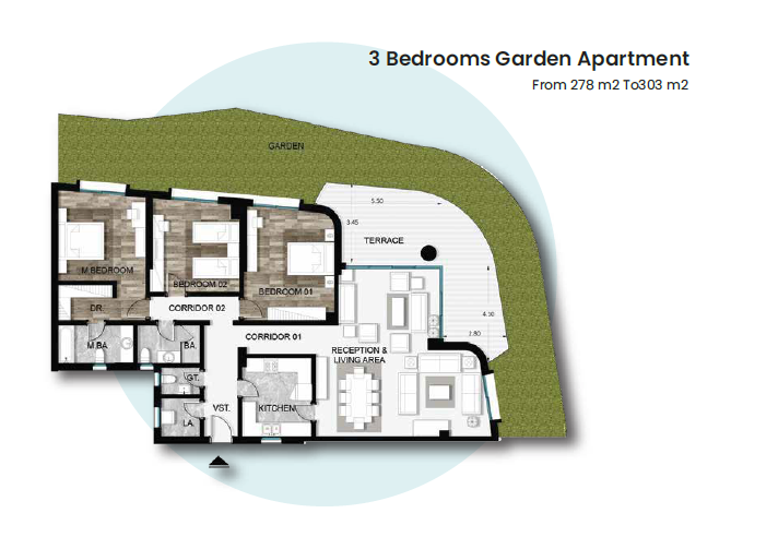 Floor plan for apartment at Armonia