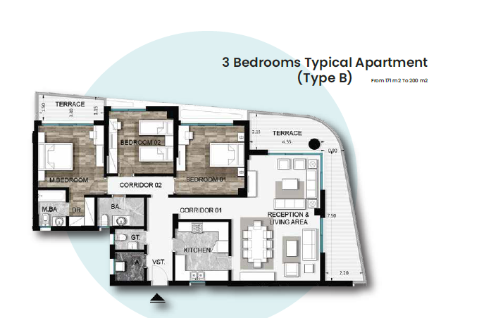 Floor plan for apartment at Armonia