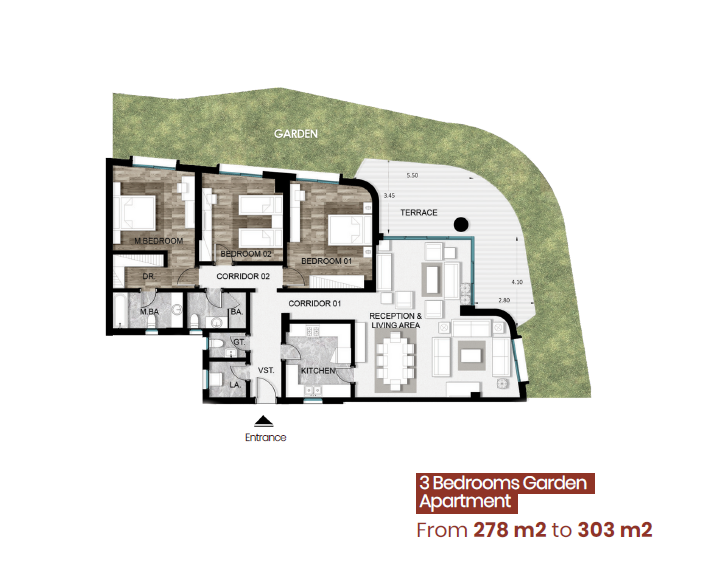 Floor plan for apartment at Armonia