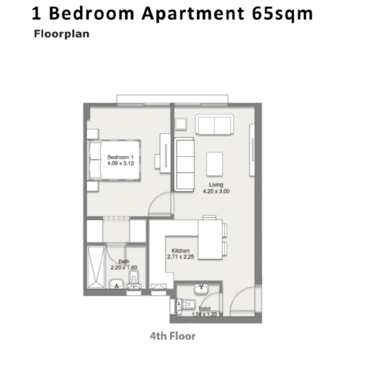 Floor plan for apartment at At East