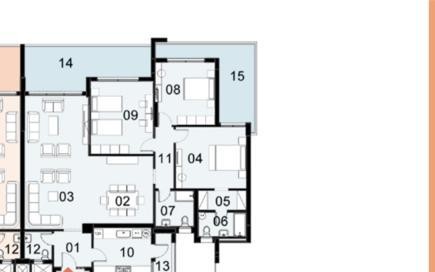 Floor plan for apartment at Mazarine