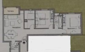 Floor plan for apartment at Sarai