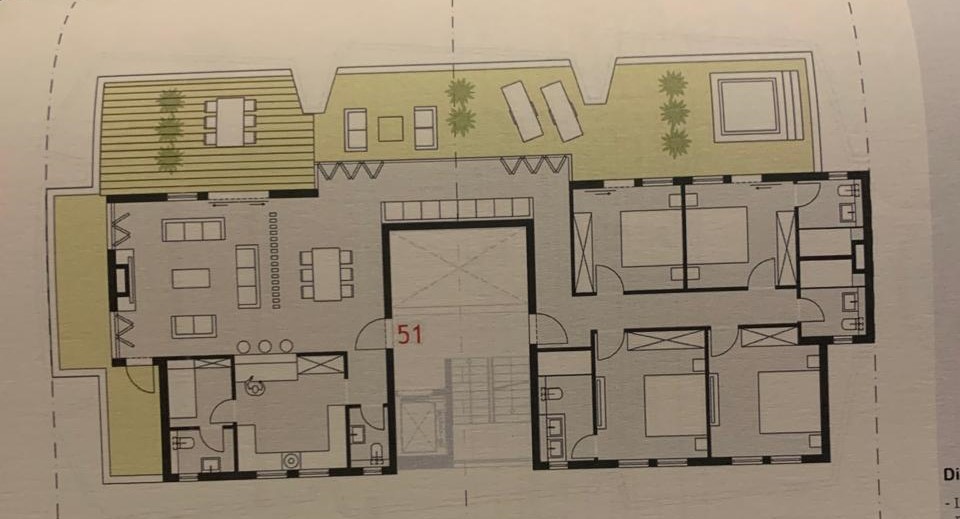 Floor plan for penthouse at Badya