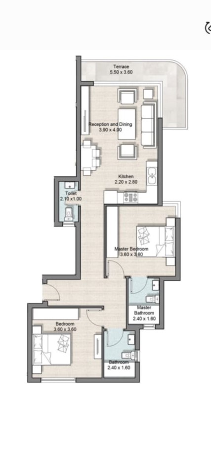 Floor plan for chalet at Hyde Park North - Seashore