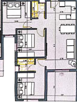 Floor plan for chalet at Salt