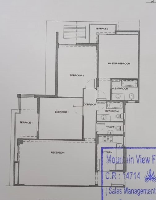 Floor plan for apartment at Mountain View iCity October