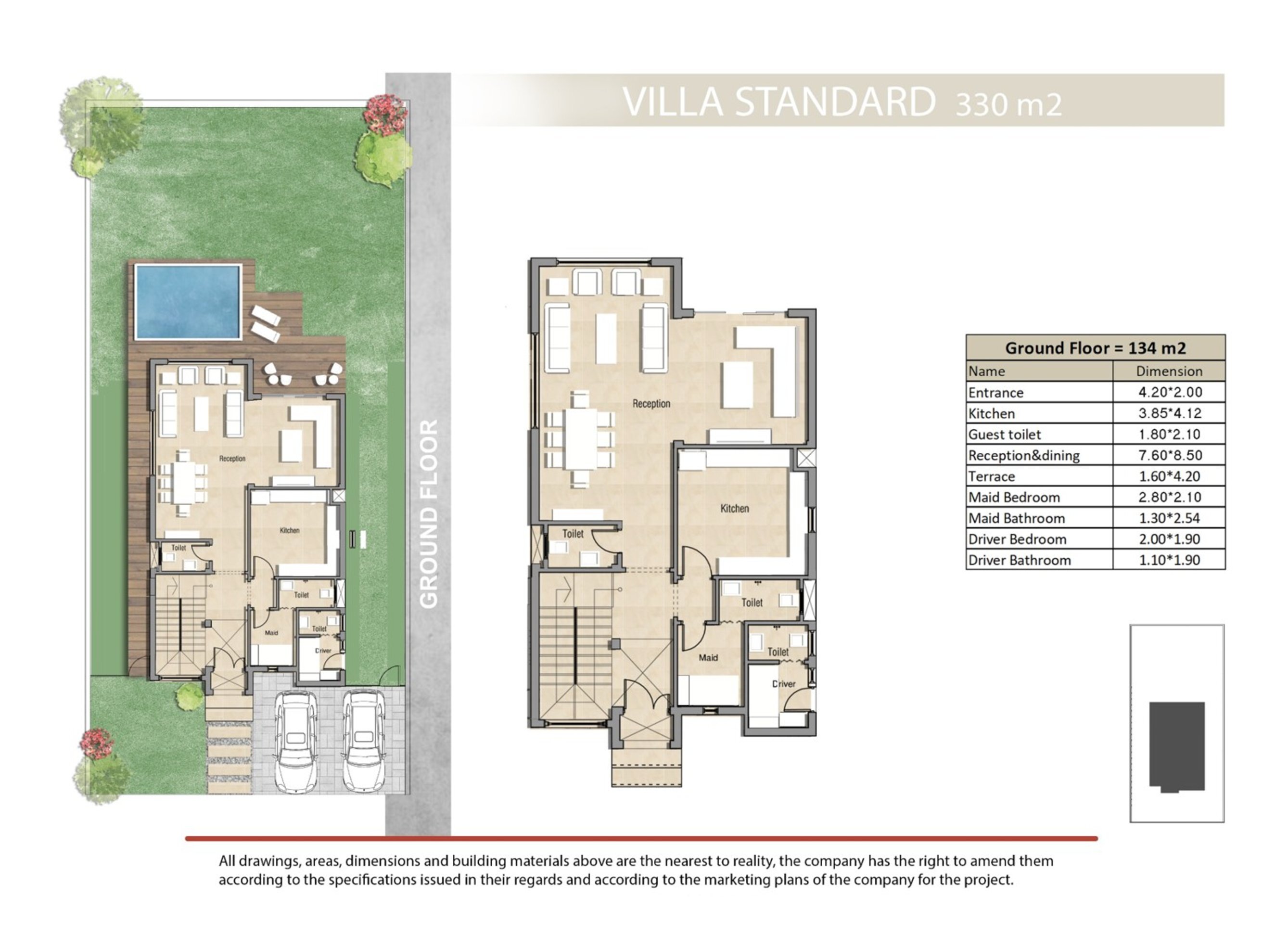 Floor plan for villa at Keeva