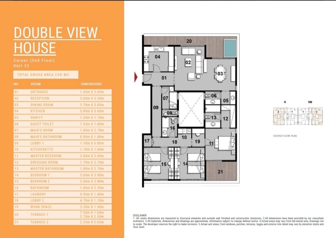 Floor plan for apartment at Il Bosco City