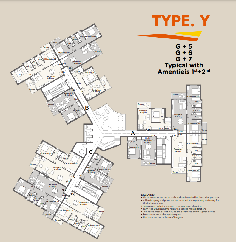 Floor plan for apartment at Badya