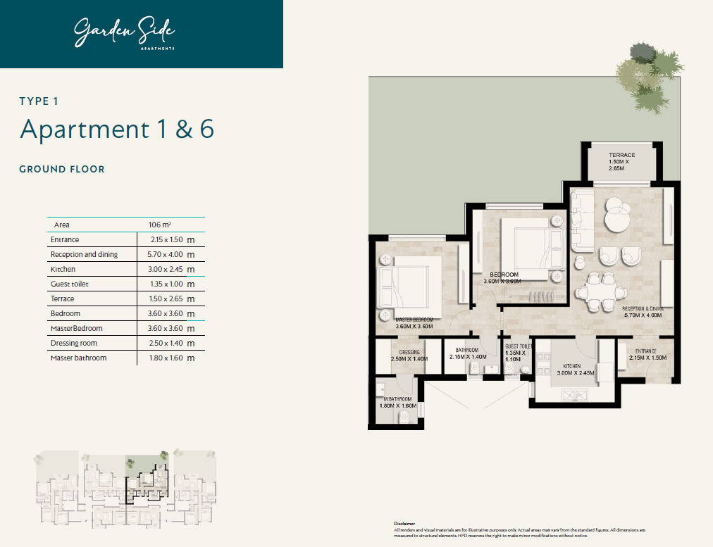 Floor plan for apartment at Garden Lakes