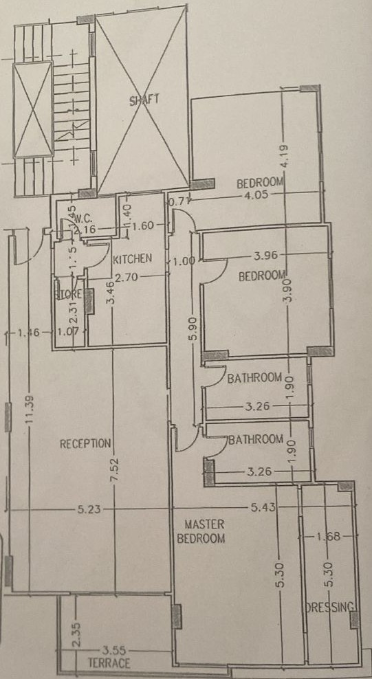 Floor plan for apartment at Sun Capital