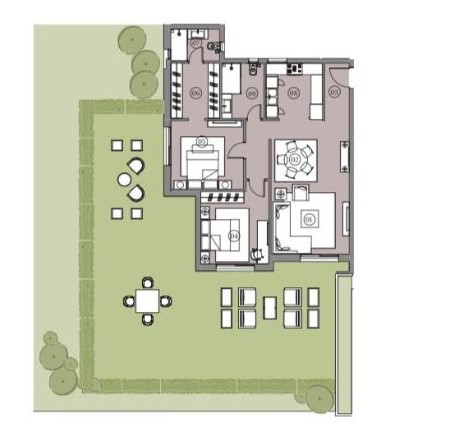 Floor plan for apartment at HAPTown