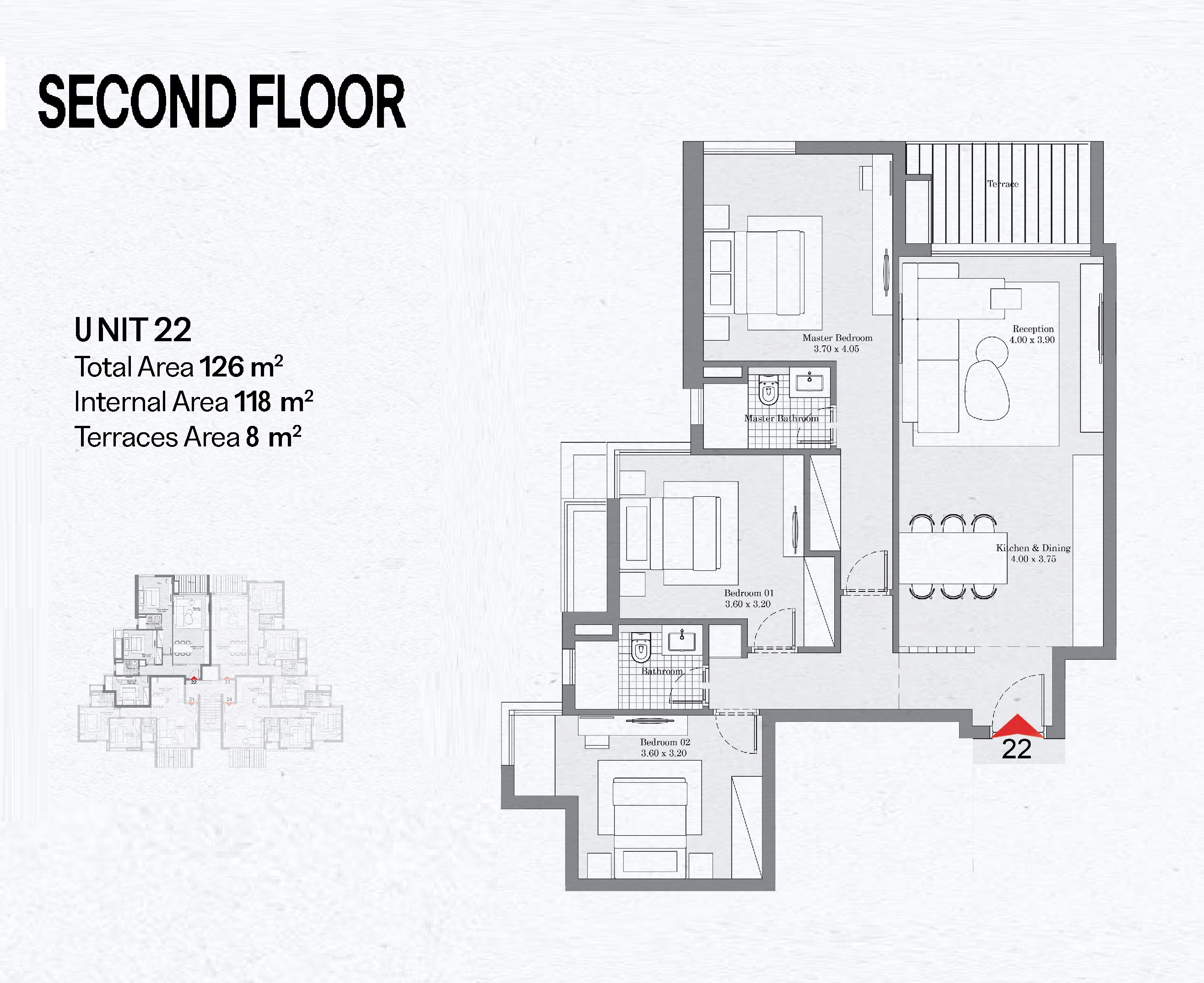 Floor plan for chalet at Geo The Med
