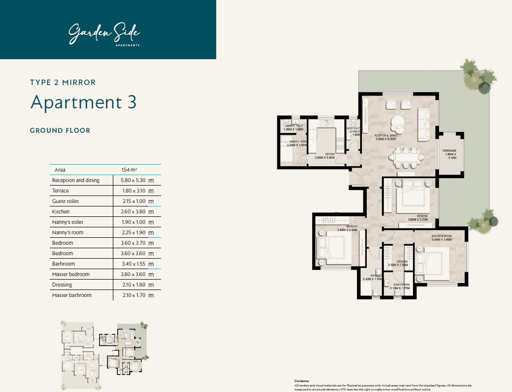 Floor plan for apartment at Garden Lakes