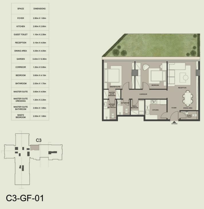 Floor plan for apartment at Edge
