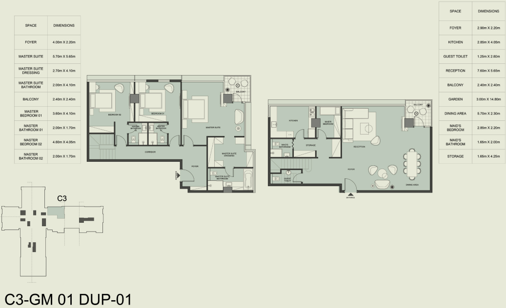 Floor plan for duplex at Edge
