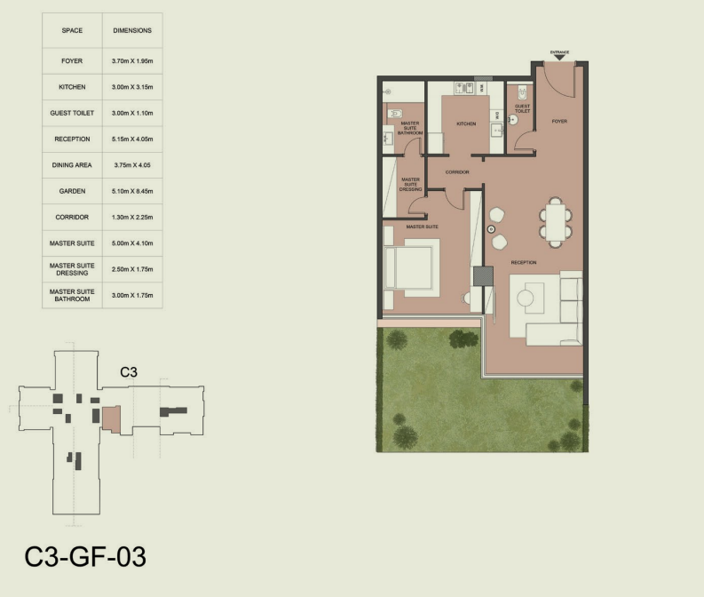 Floor plan for apartment at Edge