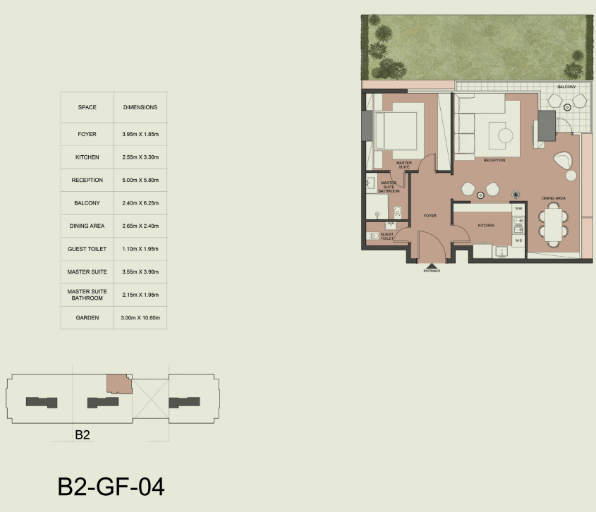 Floor plan for apartment at Edge