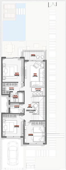 Floor plan for townhouse at Lake West
