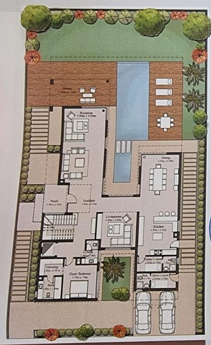 Floor plan for villa at Palm Hills New Cairo