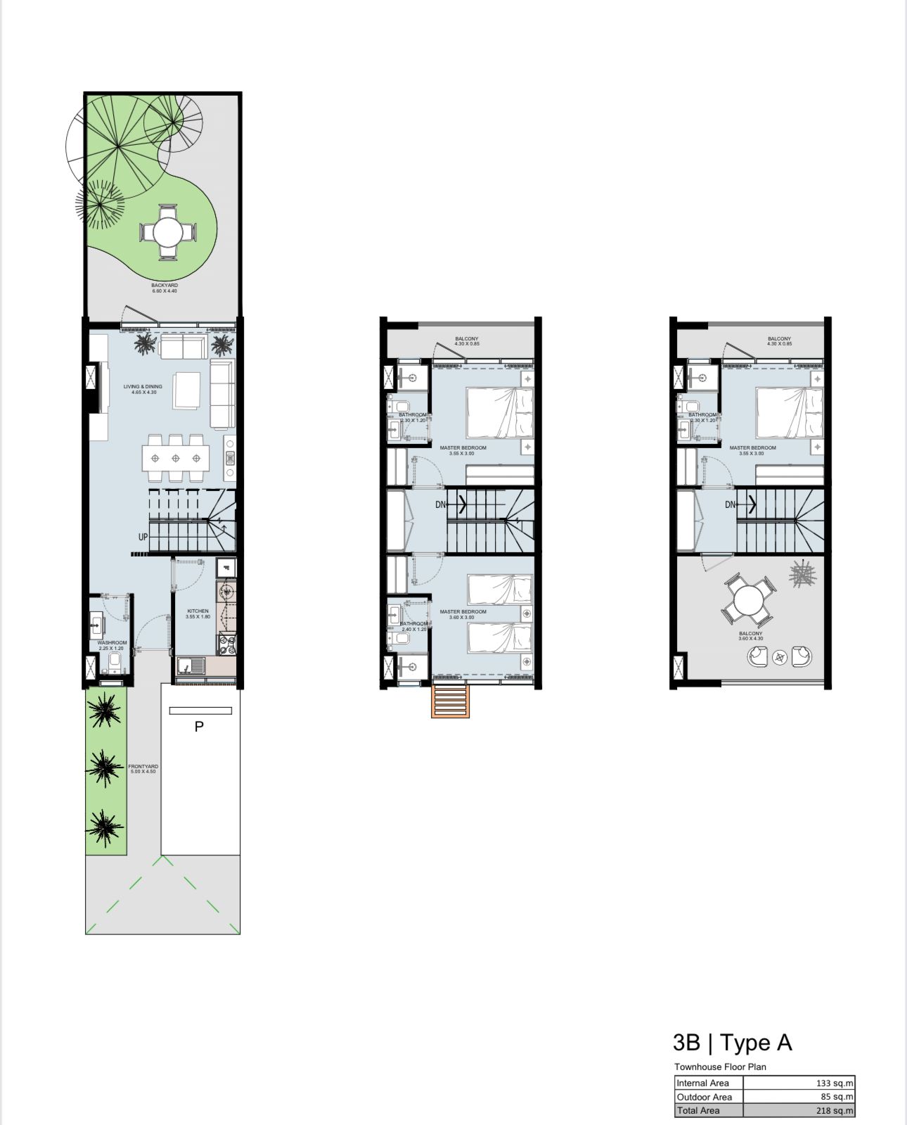 Floor plan for townhouse at Montenapoleone