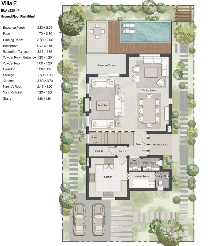 Floor plan for villa at Ever New Cairo