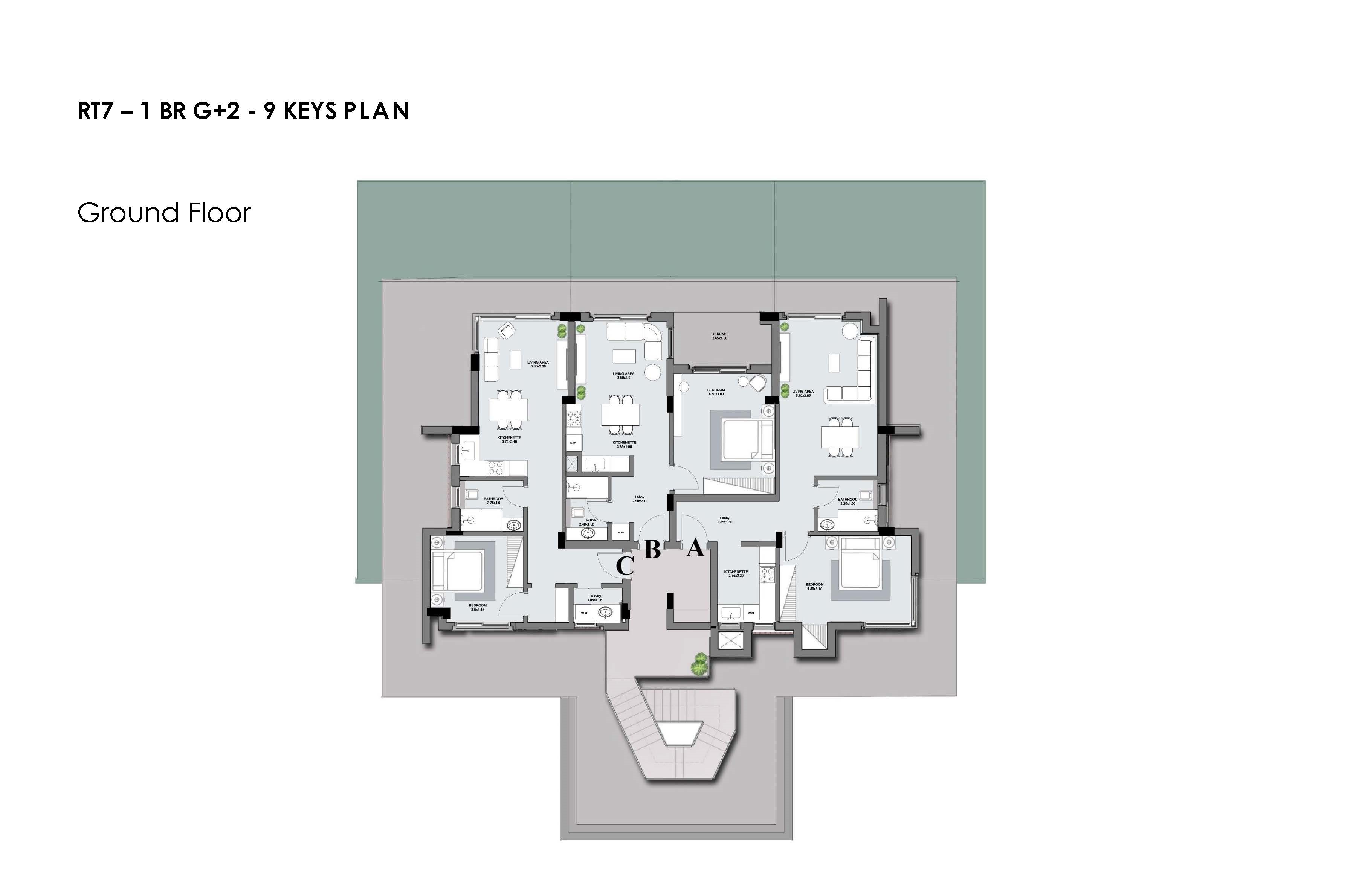 Floor plan for apartment at Bay West