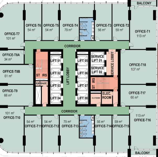 Floor plan for  at 6ixty Iconic Tower