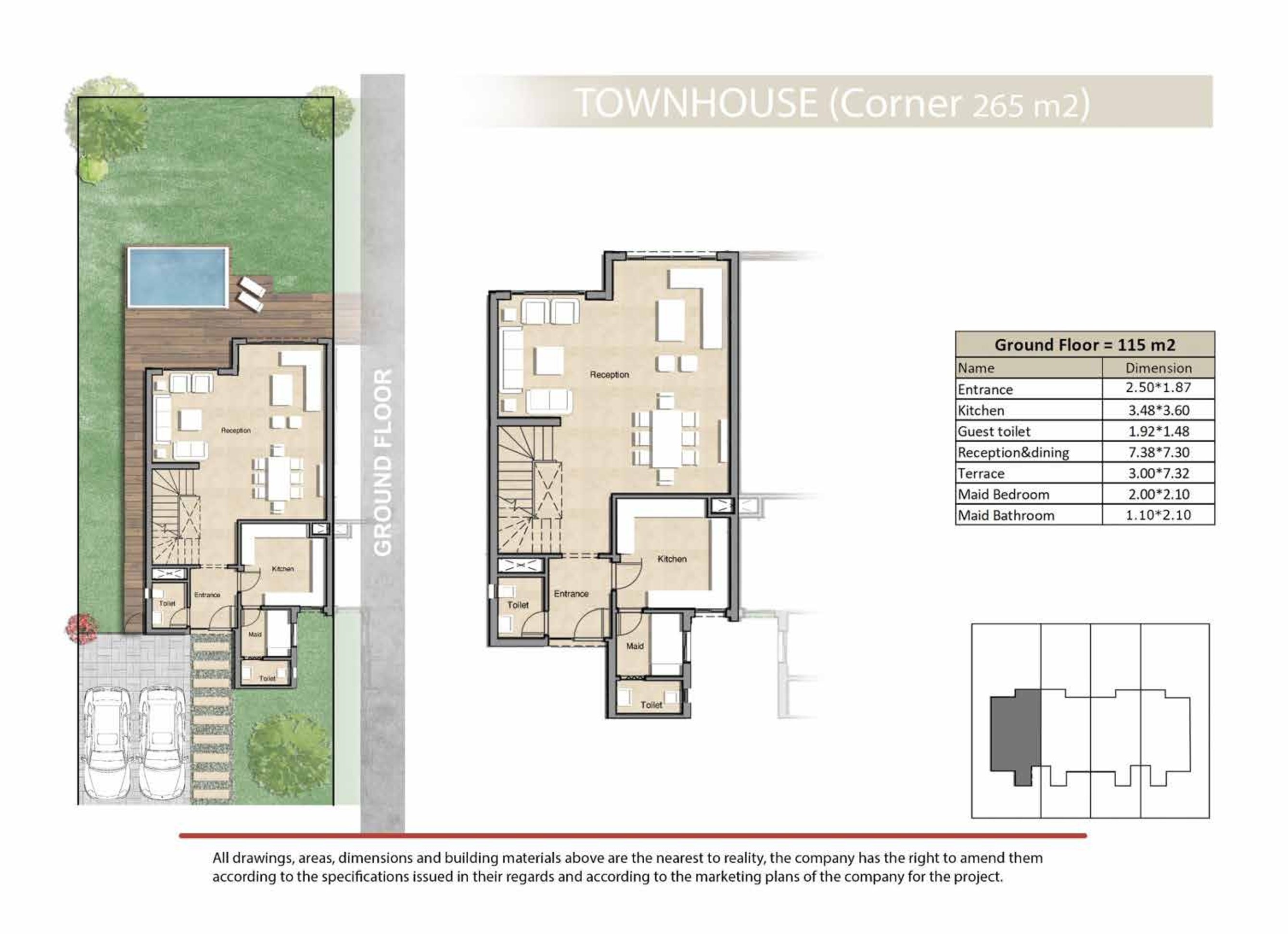 Floor plan for townhouse at Keeva