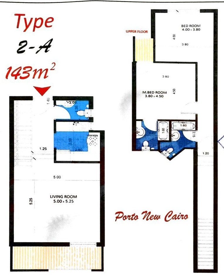 Floor plan for duplex at Nyom New Cairo