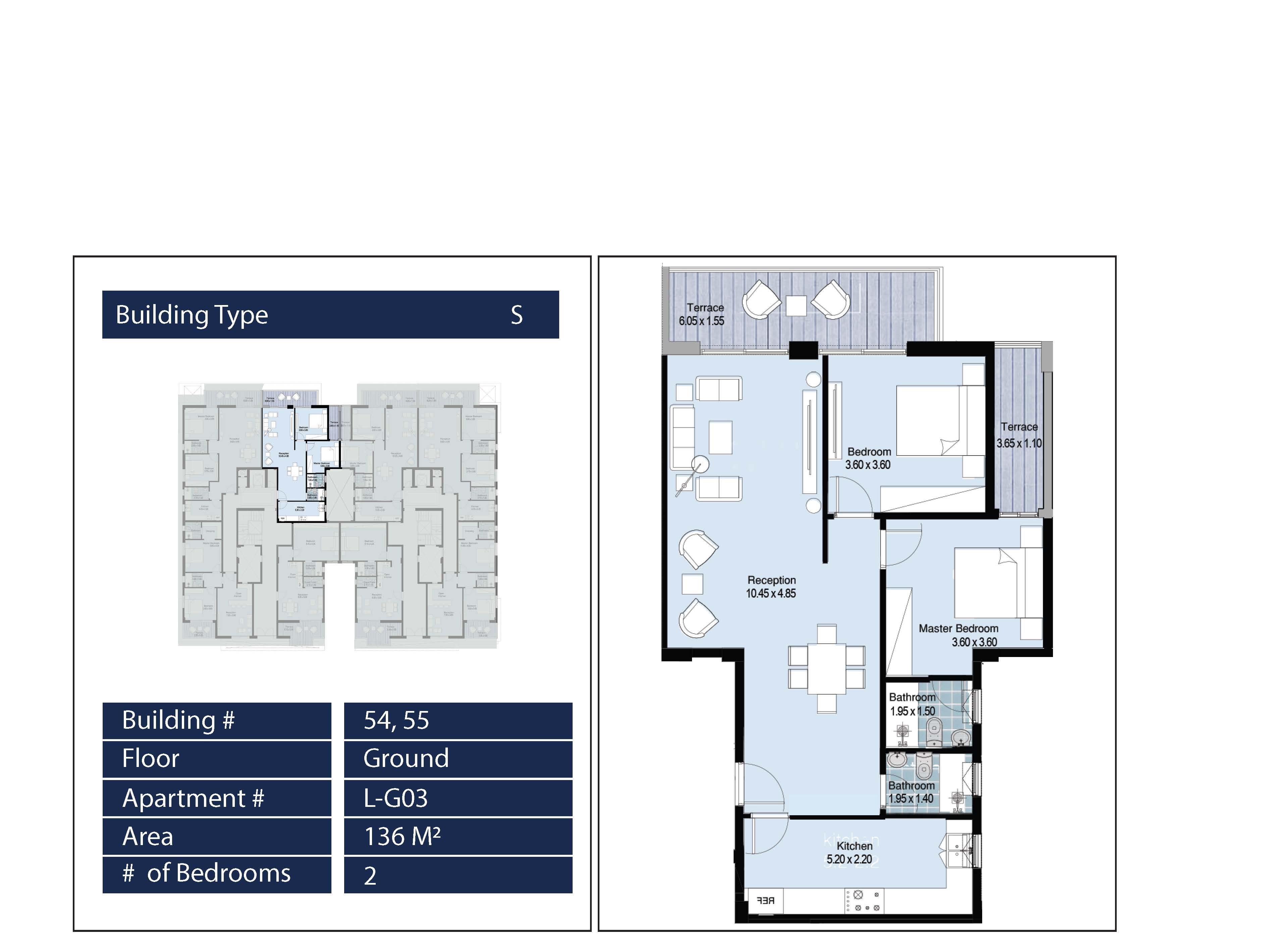 Floor plan for apartment at Fifth Square Al Marasem