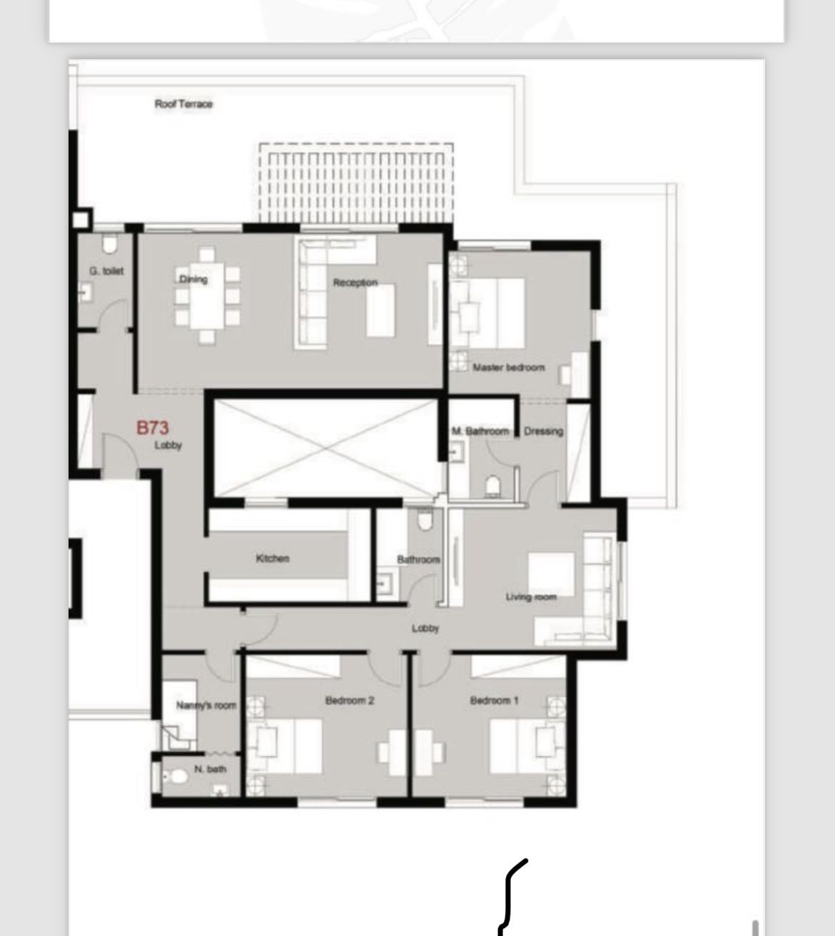 Floor plan for apartment at Palm Hills New Cairo