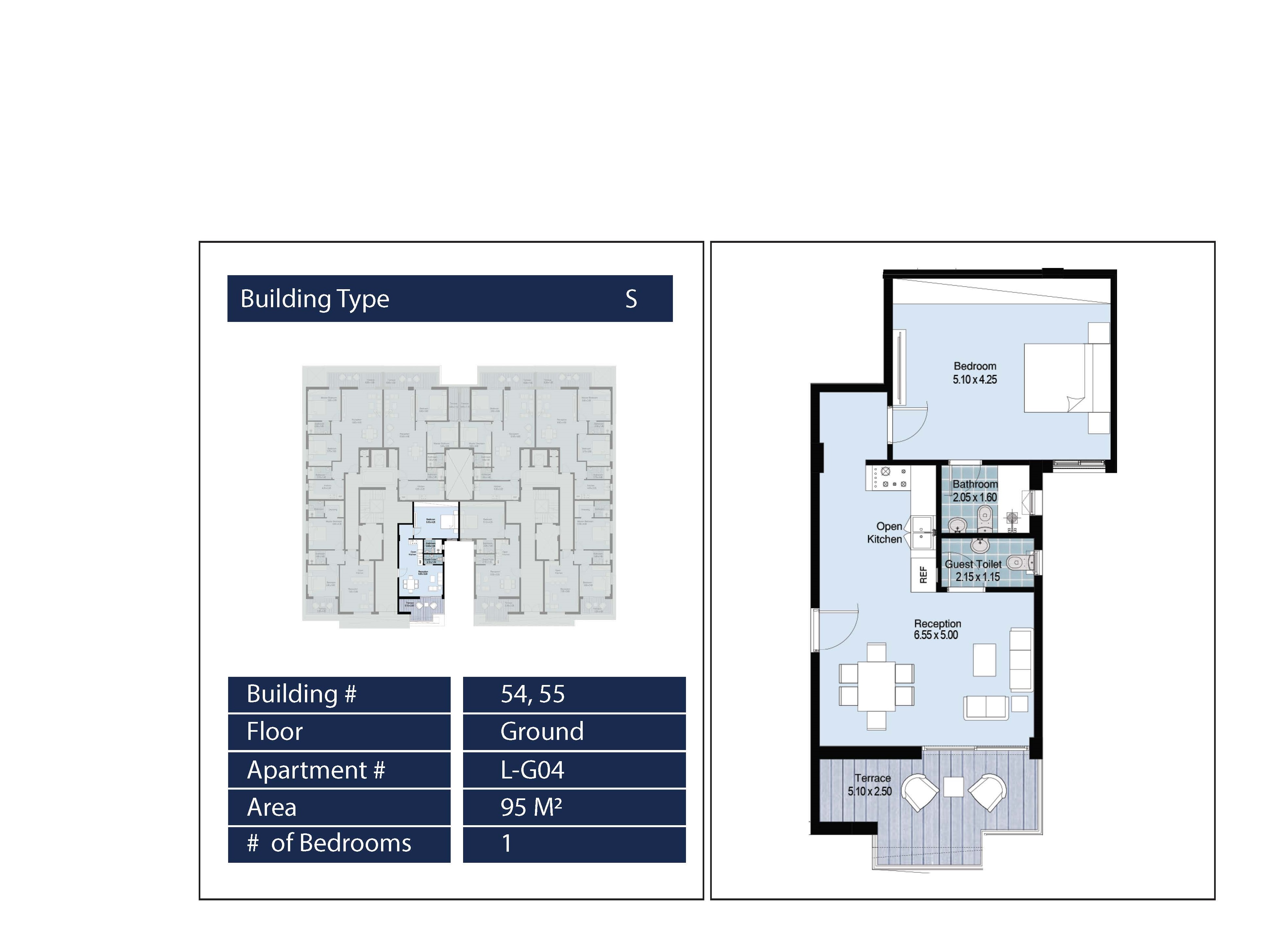 Floor plan for apartment at Fifth Square Al Marasem