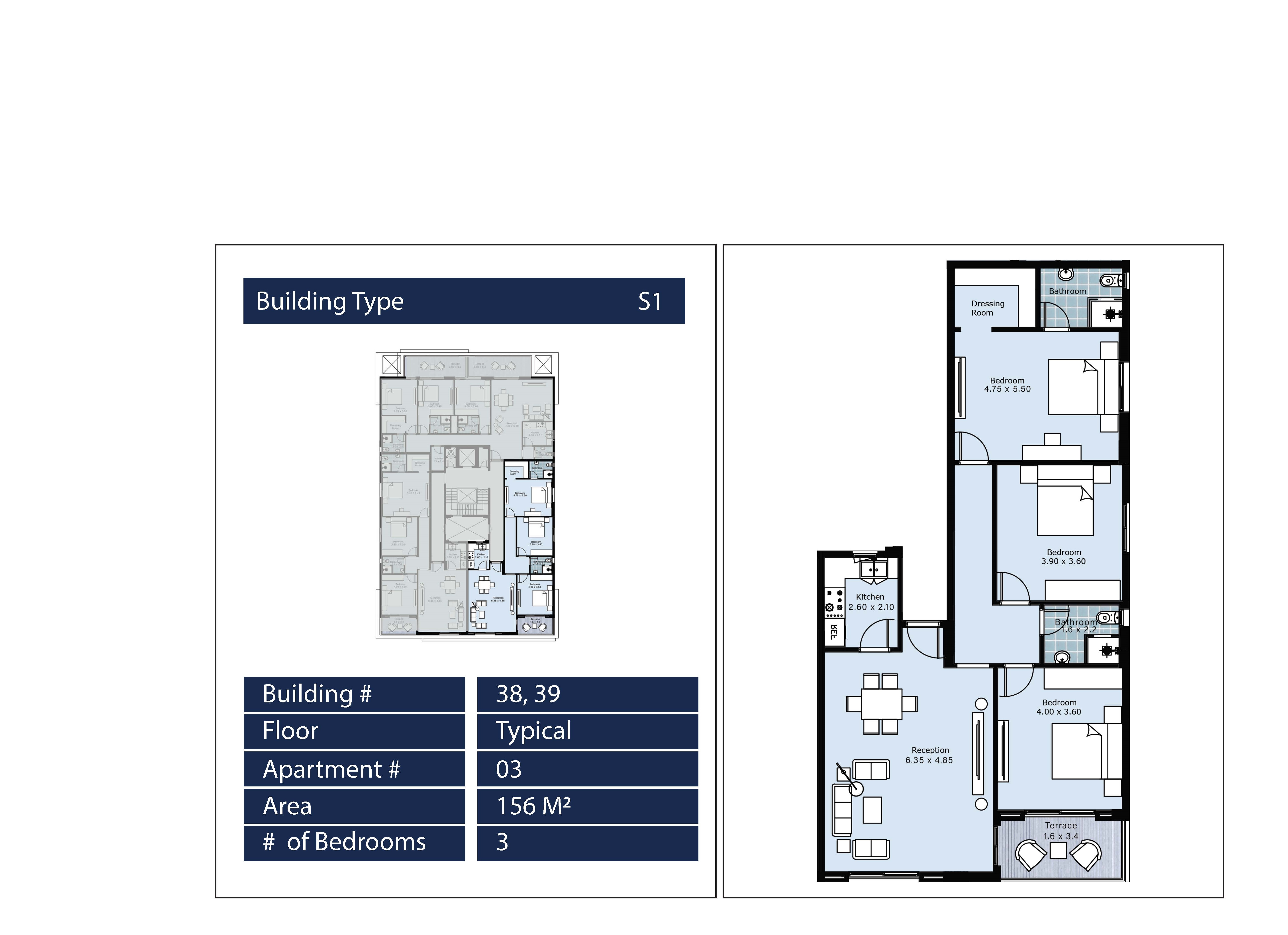 Floor plan for apartment at Fifth Square Al Marasem