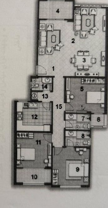 Floor plan for apartment at Stone Residence