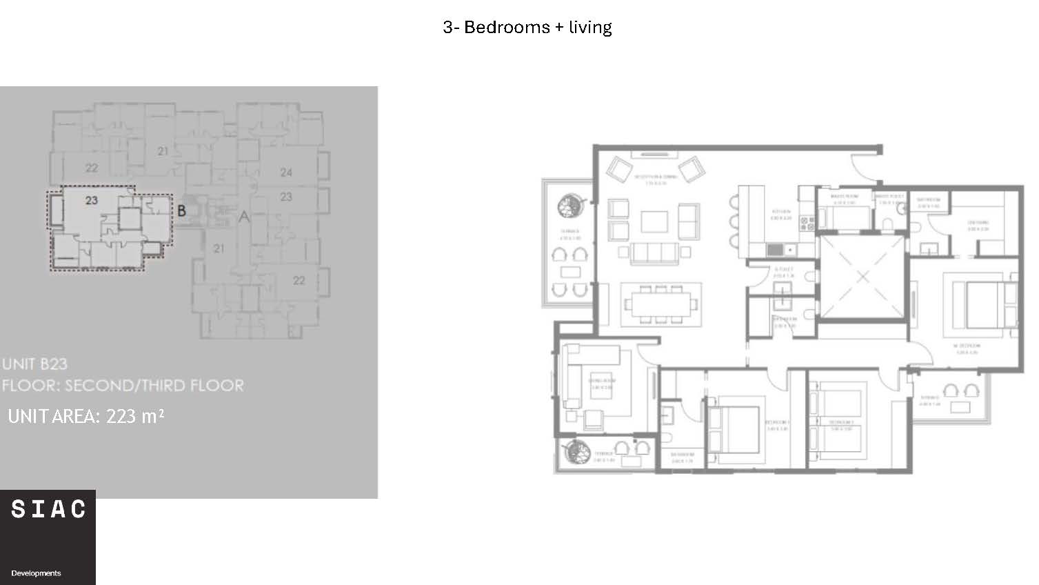Floor plan for duplex at Rewaya