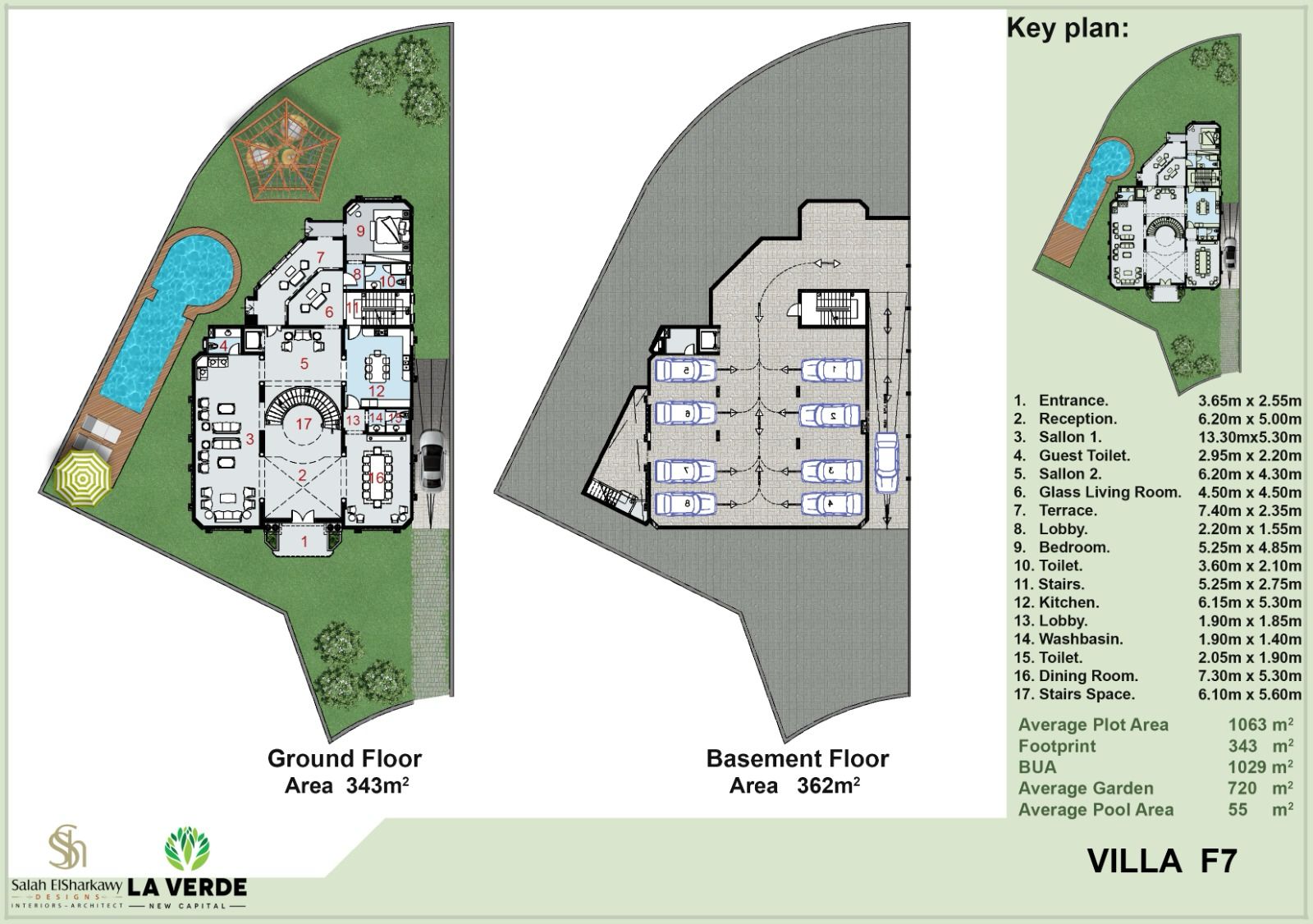 Floor plan for villa at La Verde New Capital
